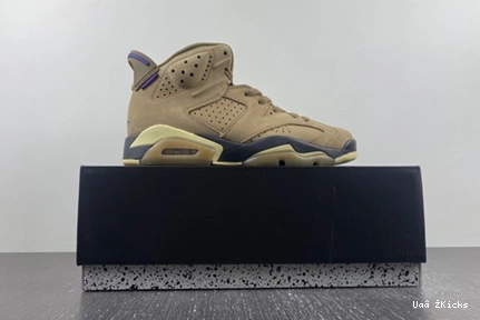 Jordan 6 602 Gore-Tex Kelp Breathable  Brown Retro FD1643-300 (Women's) 0719